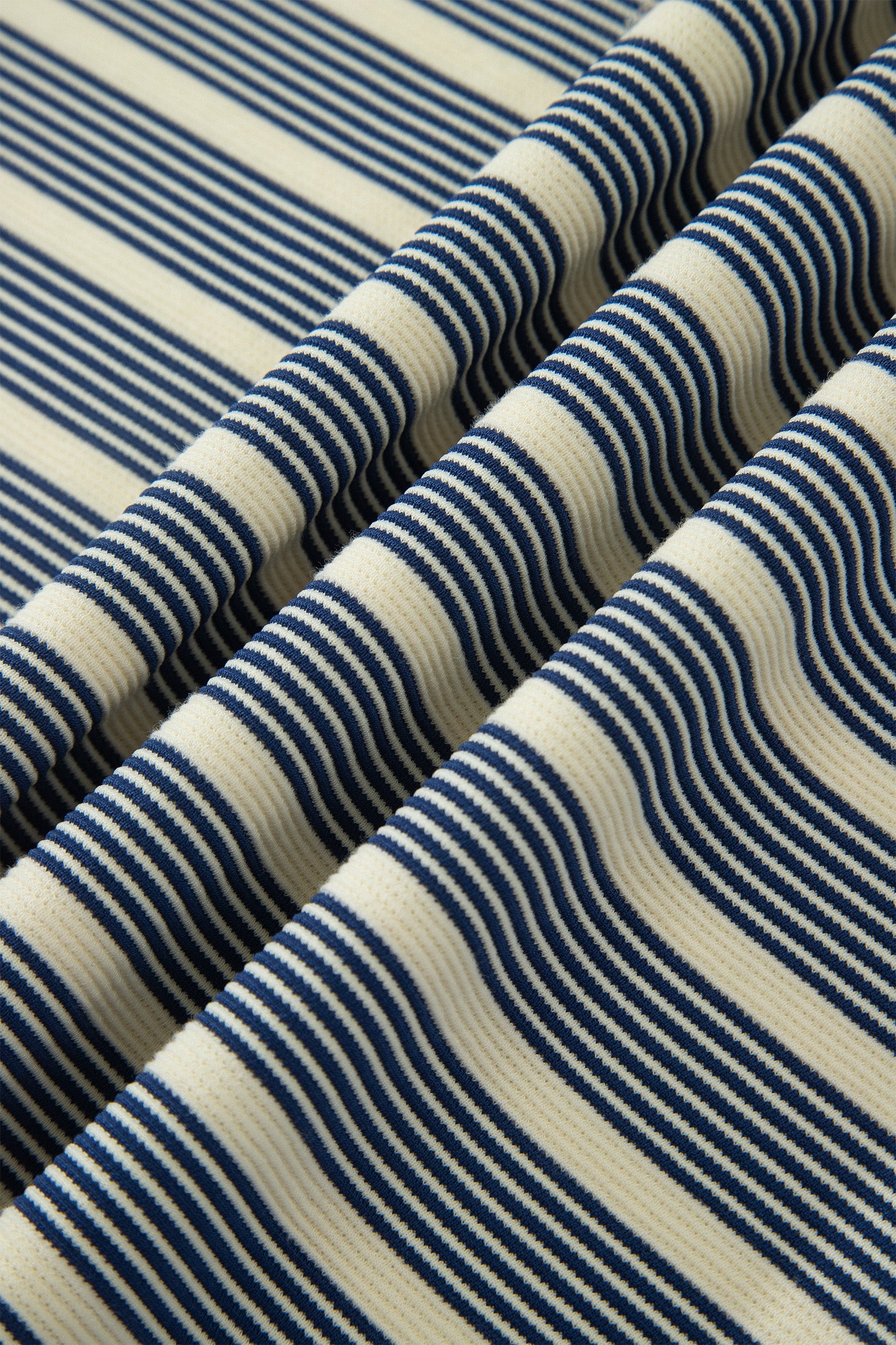 Blue Stripe Plus Size Contrast Trim Button V Neck Ruffle Sleeve Shift Dress
